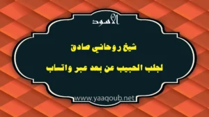 شيخ روحاني صادق لجلب الحبيب عن بعد عبر واتساب – yaaqoub.net