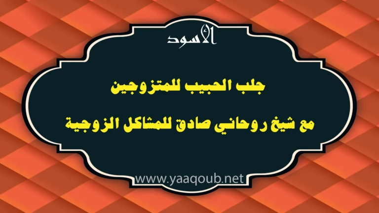 جلب الحبيب للمتزوجين مع شيخ روحاني صادق للمشاكل الزوجية – yaaqoub.net