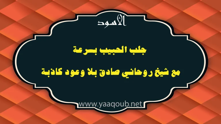 جلب الحبيب بسرعة مع شيخ روحاني صادق بلا وعود كاذبة – yaaqoub.net